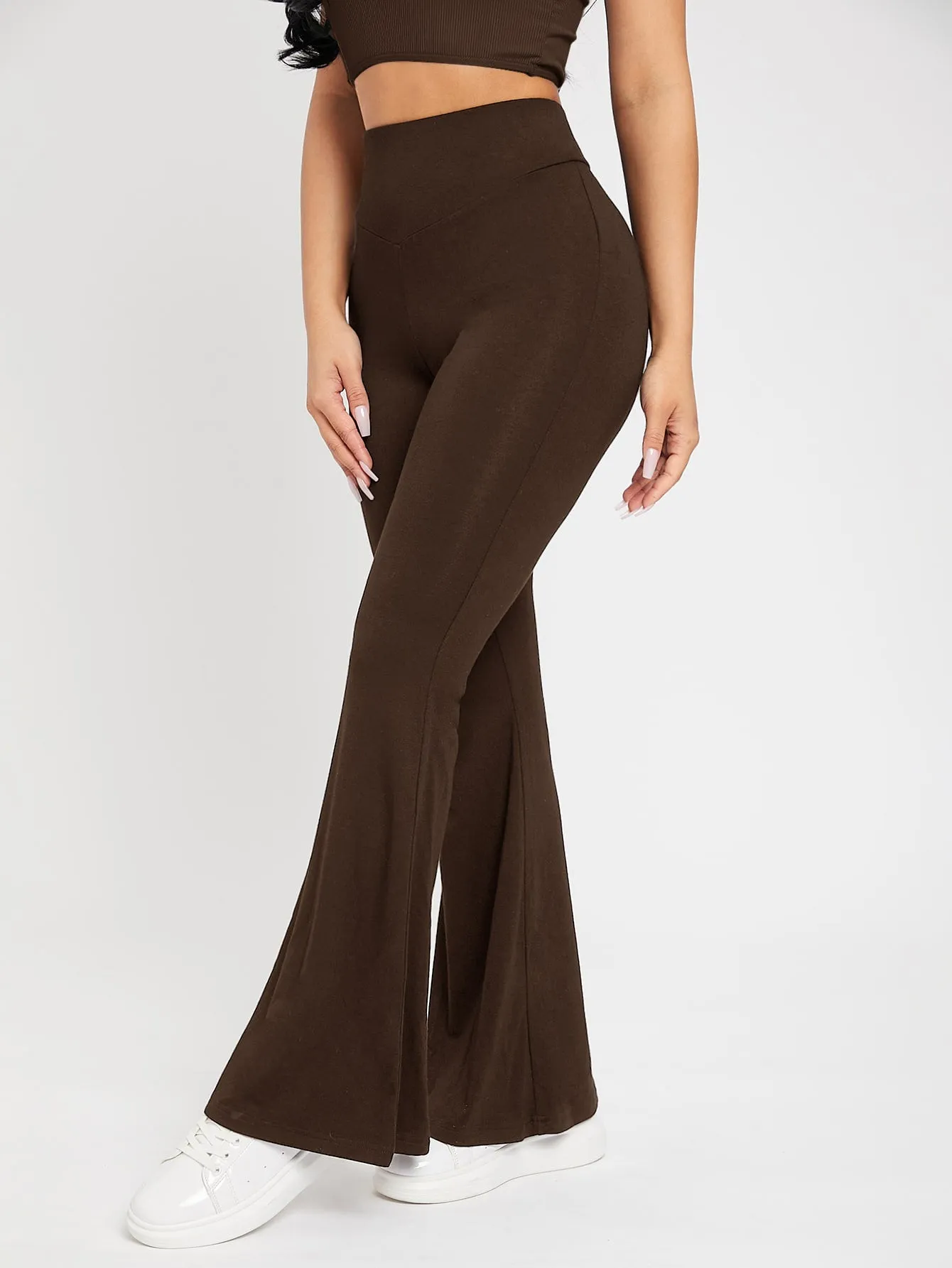 PETITE High Waist Flare Leg Pants