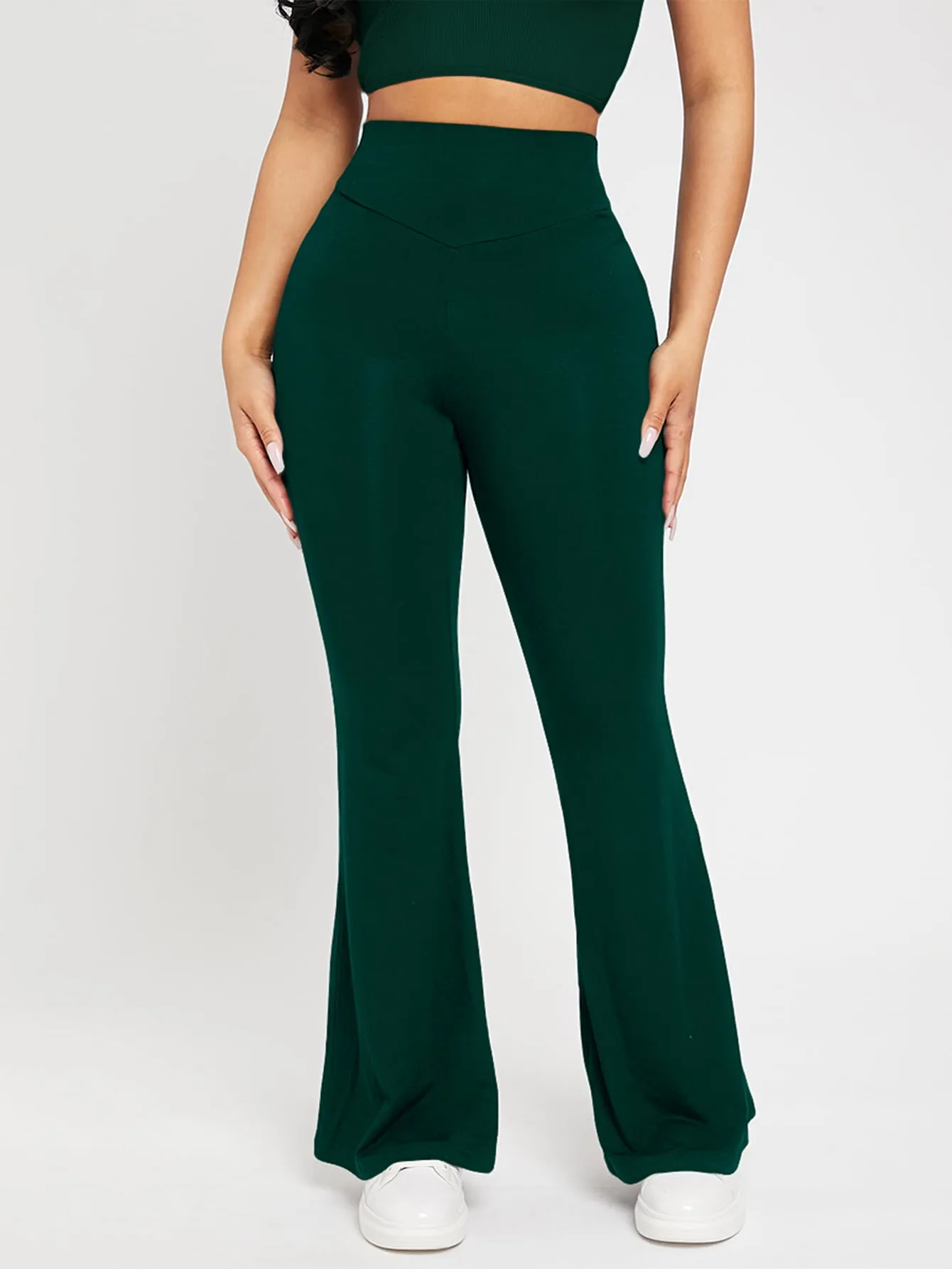 PETITE High Waist Flare Leg Pants
