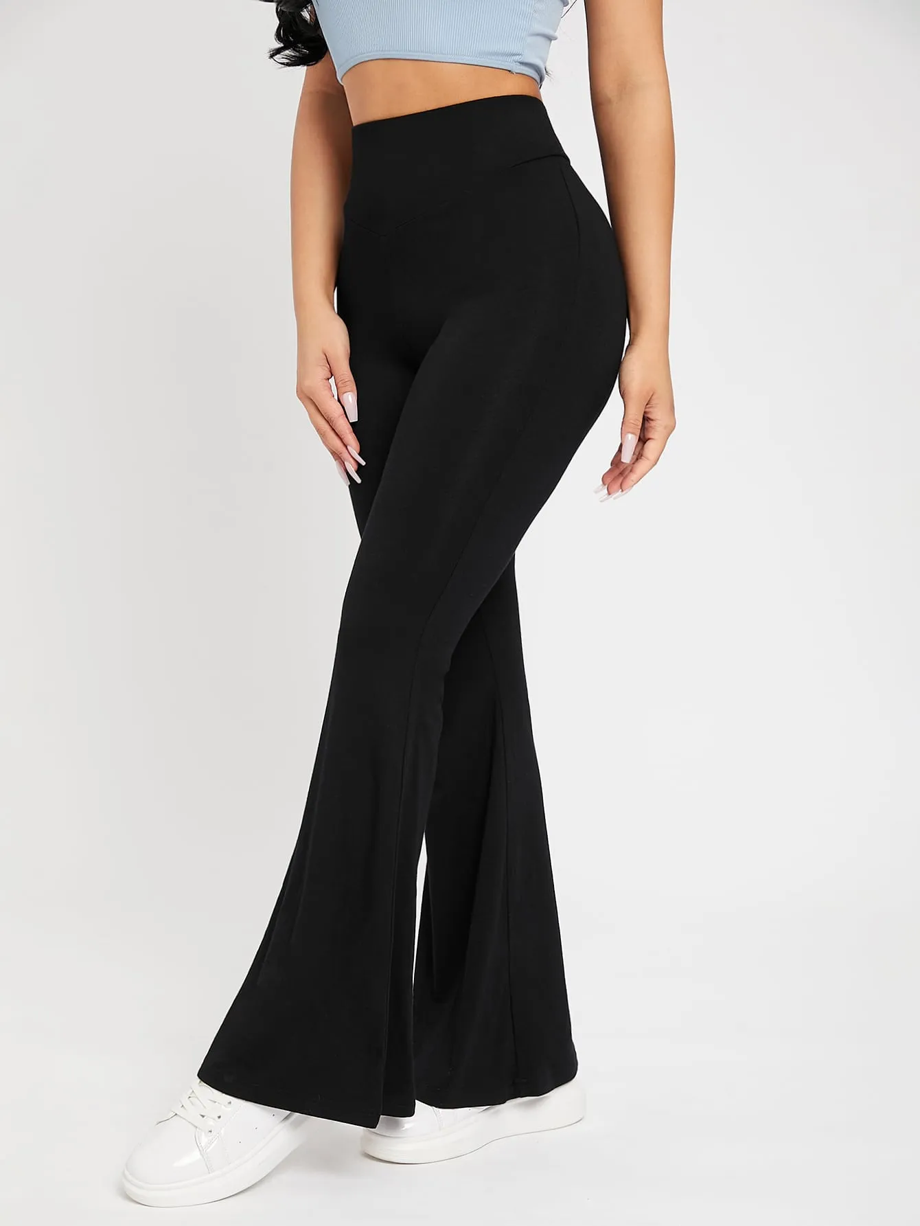 PETITE High Waist Flare Leg Pants