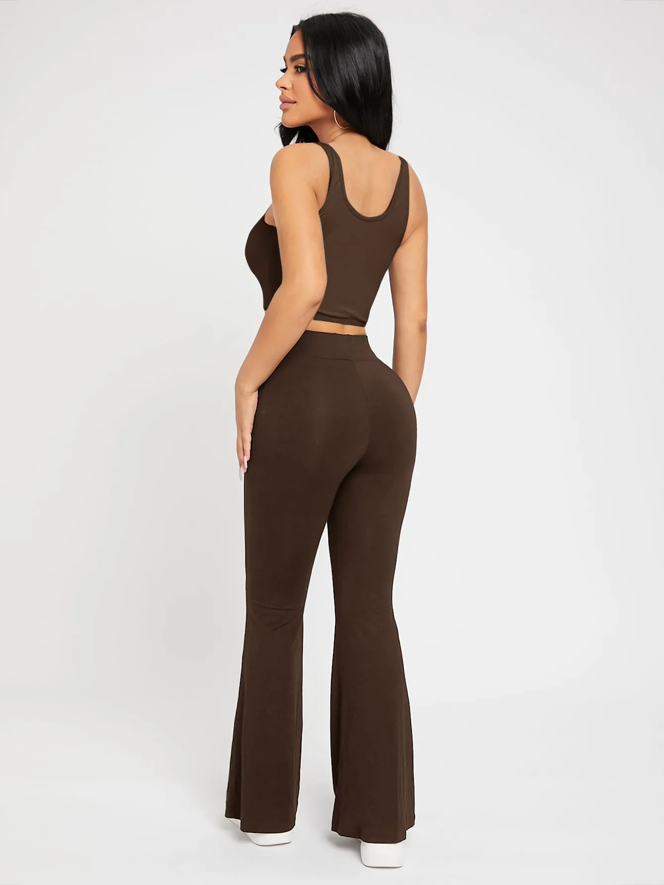 PETITE High Waist Flare Leg Pants