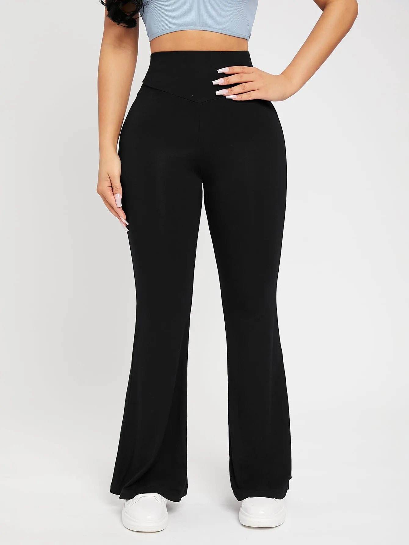 PETITE High Waist Flare Leg Pants