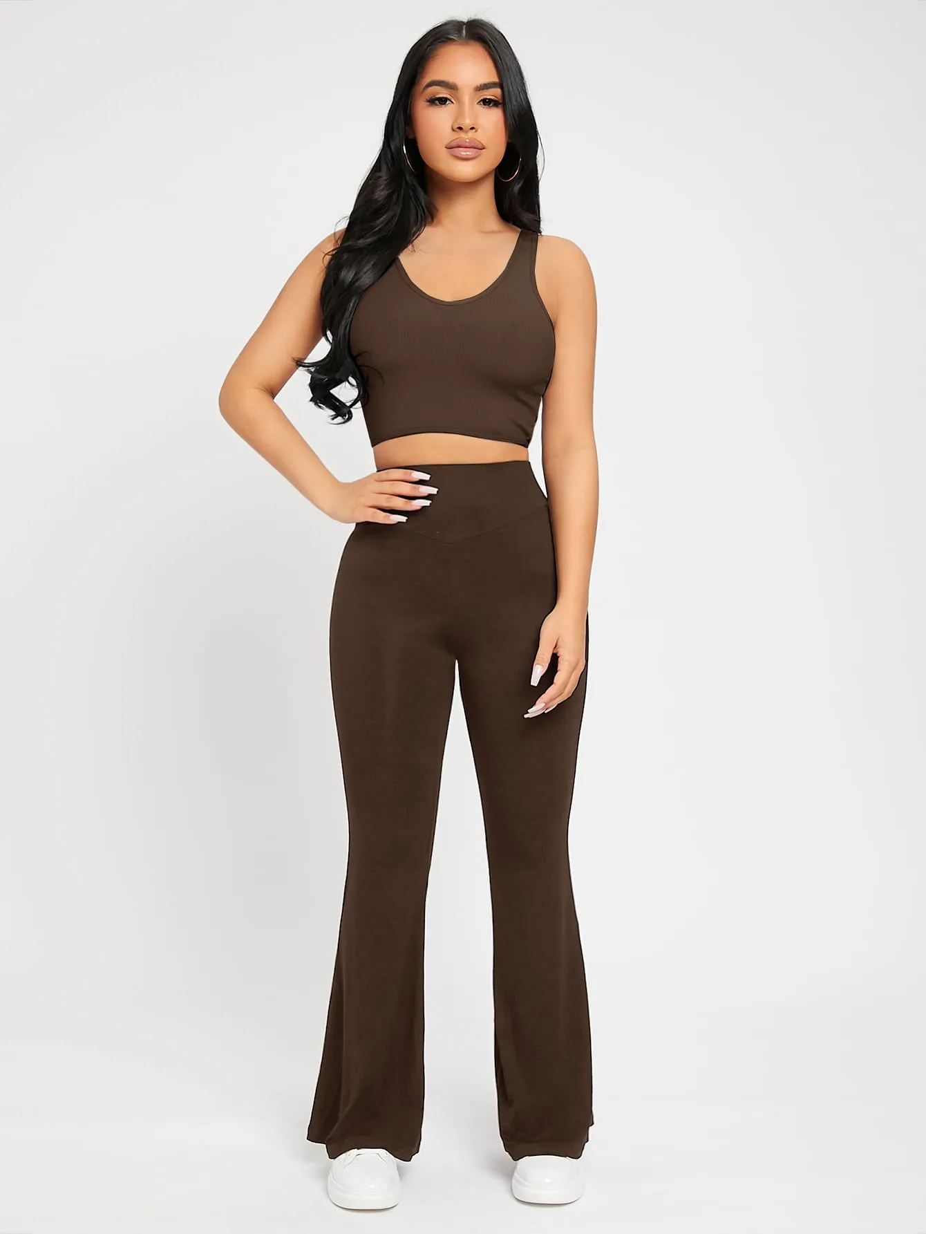 PETITE High Waist Flare Leg Pants