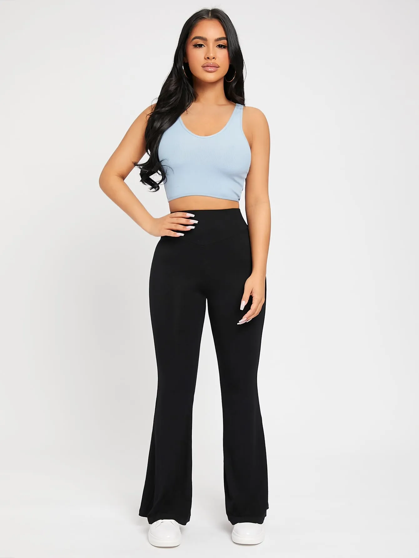 PETITE High Waist Flare Leg Pants