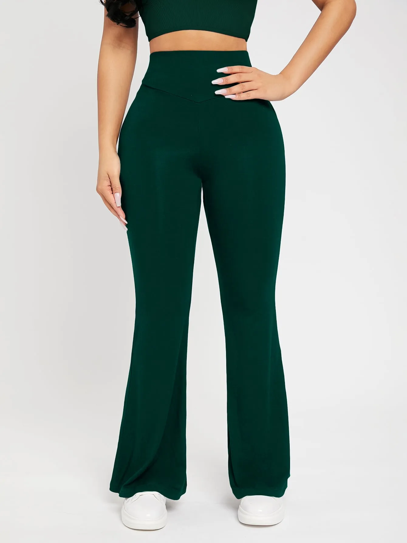 PETITE High Waist Flare Leg Pants