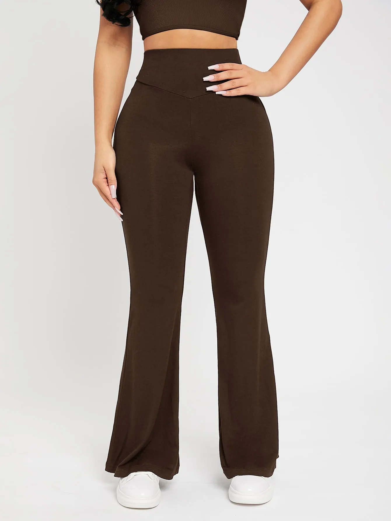 PETITE High Waist Flare Leg Pants