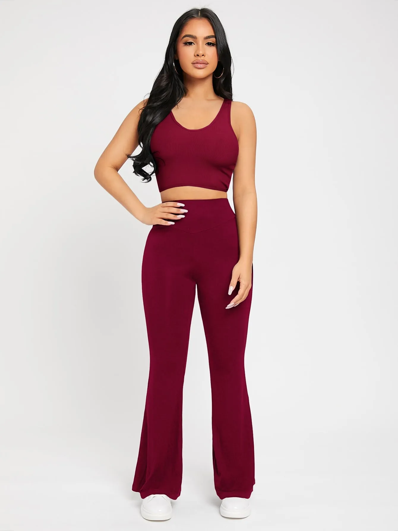 PETITE High Waist Flare Leg Pants
