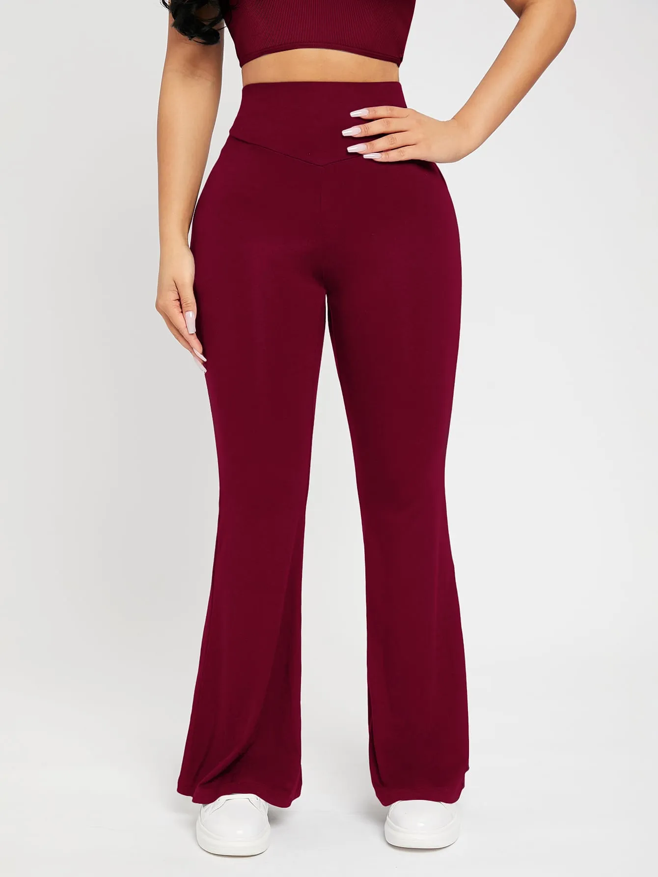 PETITE High Waist Flare Leg Pants