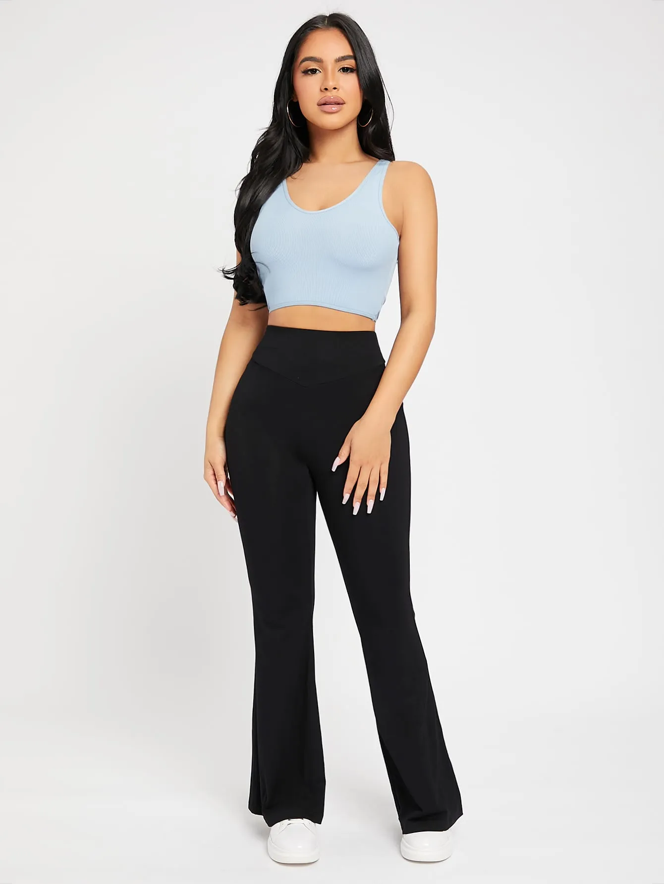 PETITE High Waist Flare Leg Pants