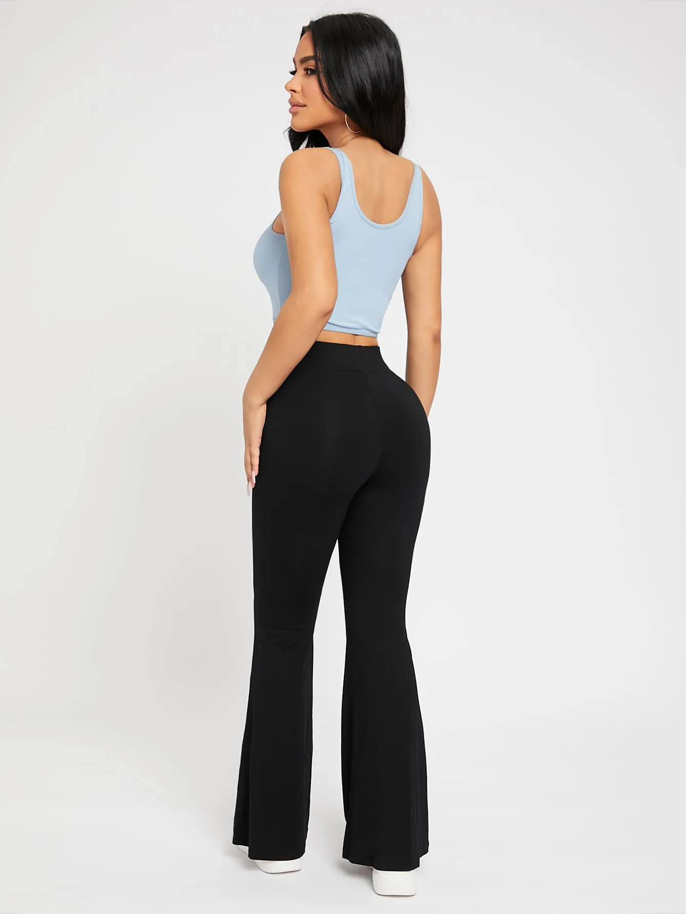 PETITE High Waist Flare Leg Pants