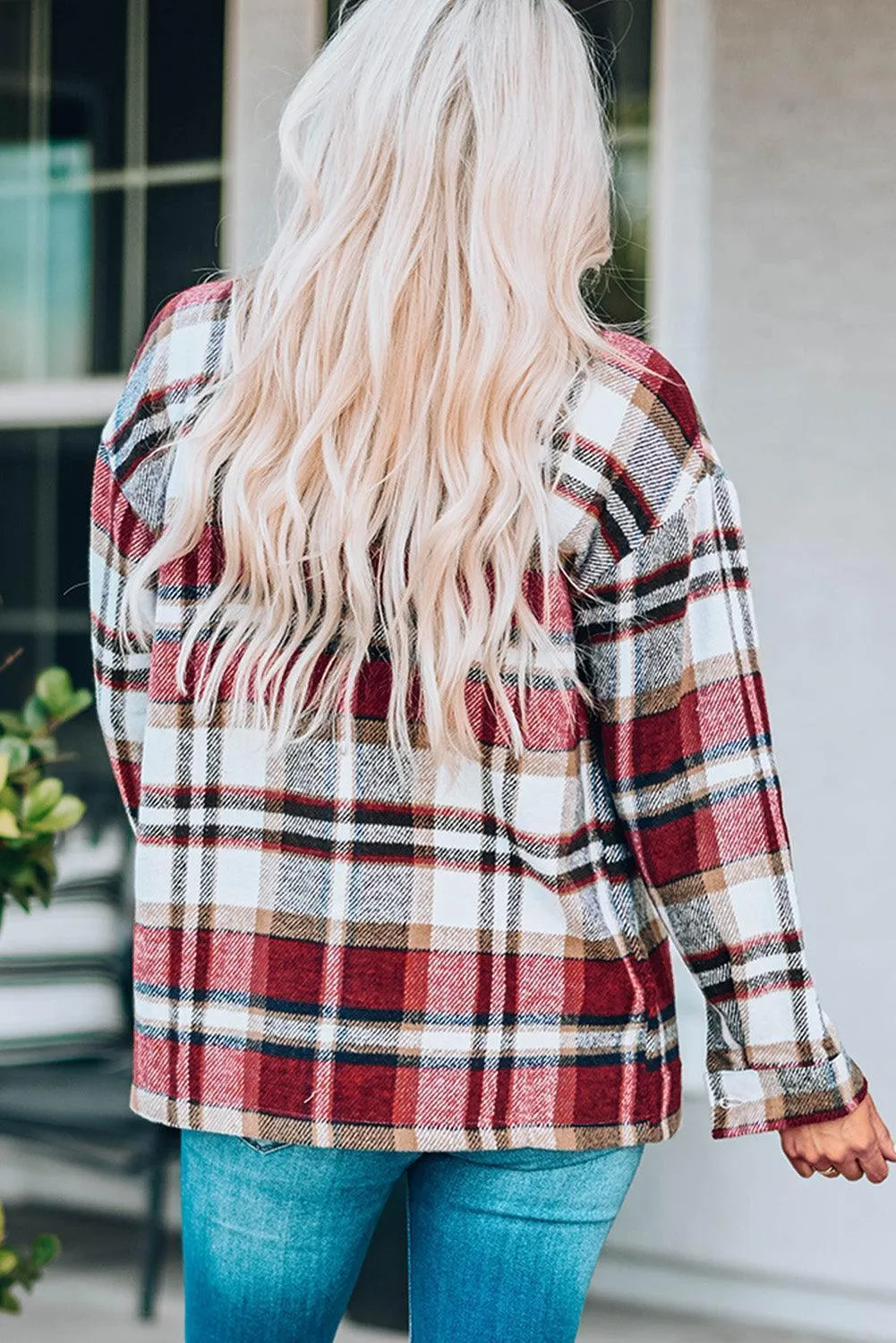 Plaid Shacket with Breast Pockets