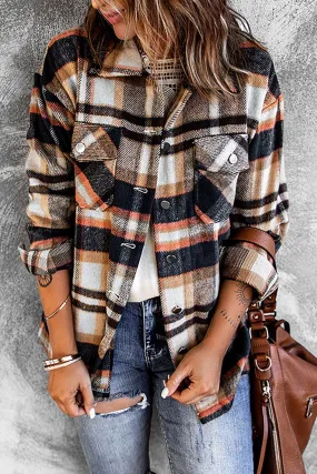 Plaid Shacket with Breast Pockets