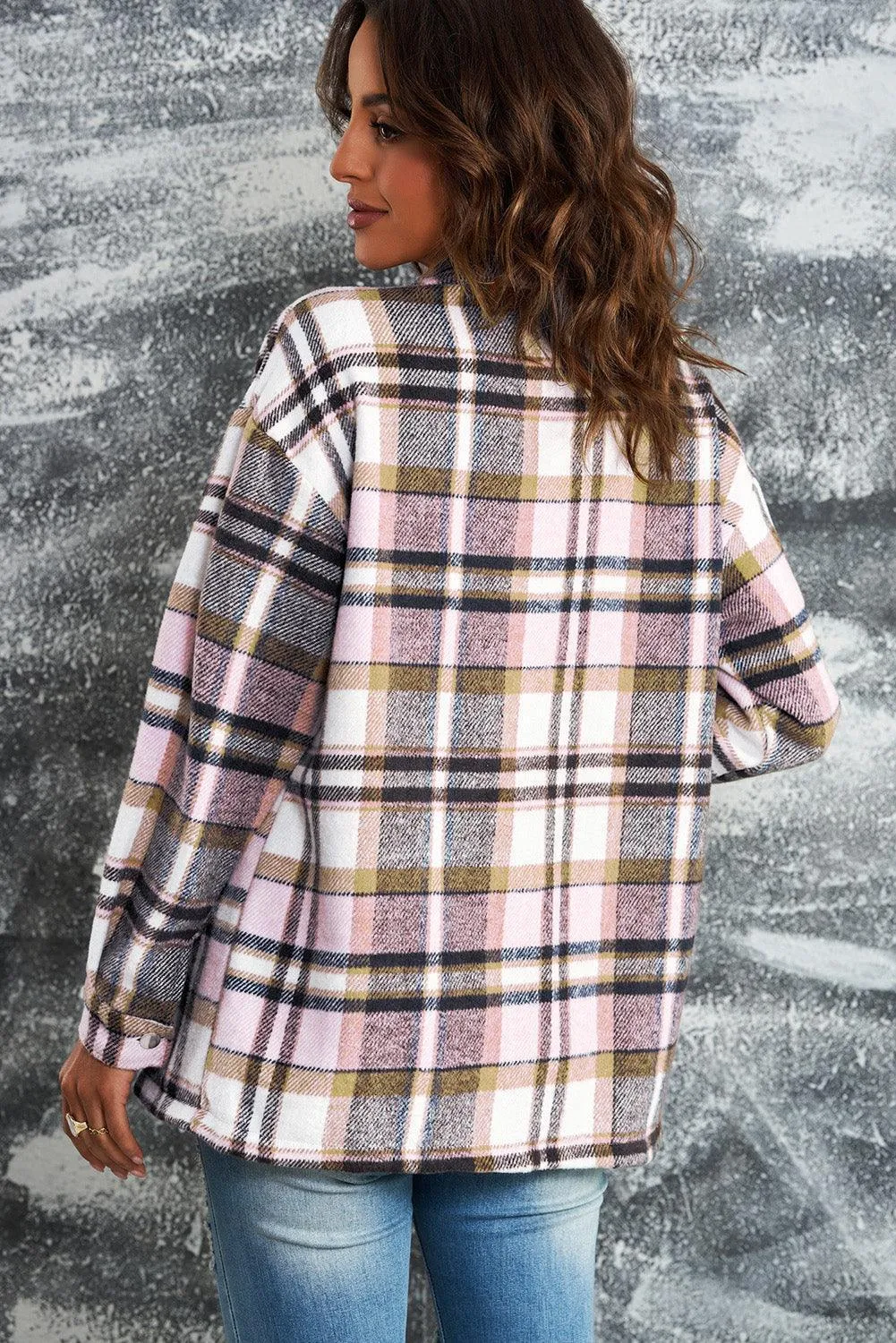 Plaid Shacket with Breast Pockets