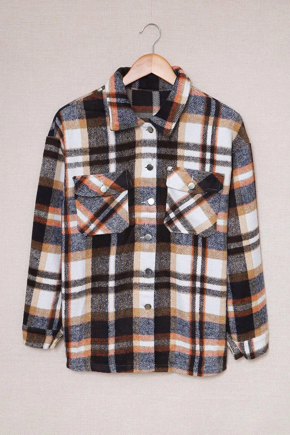 Plaid Shacket with Breast Pockets