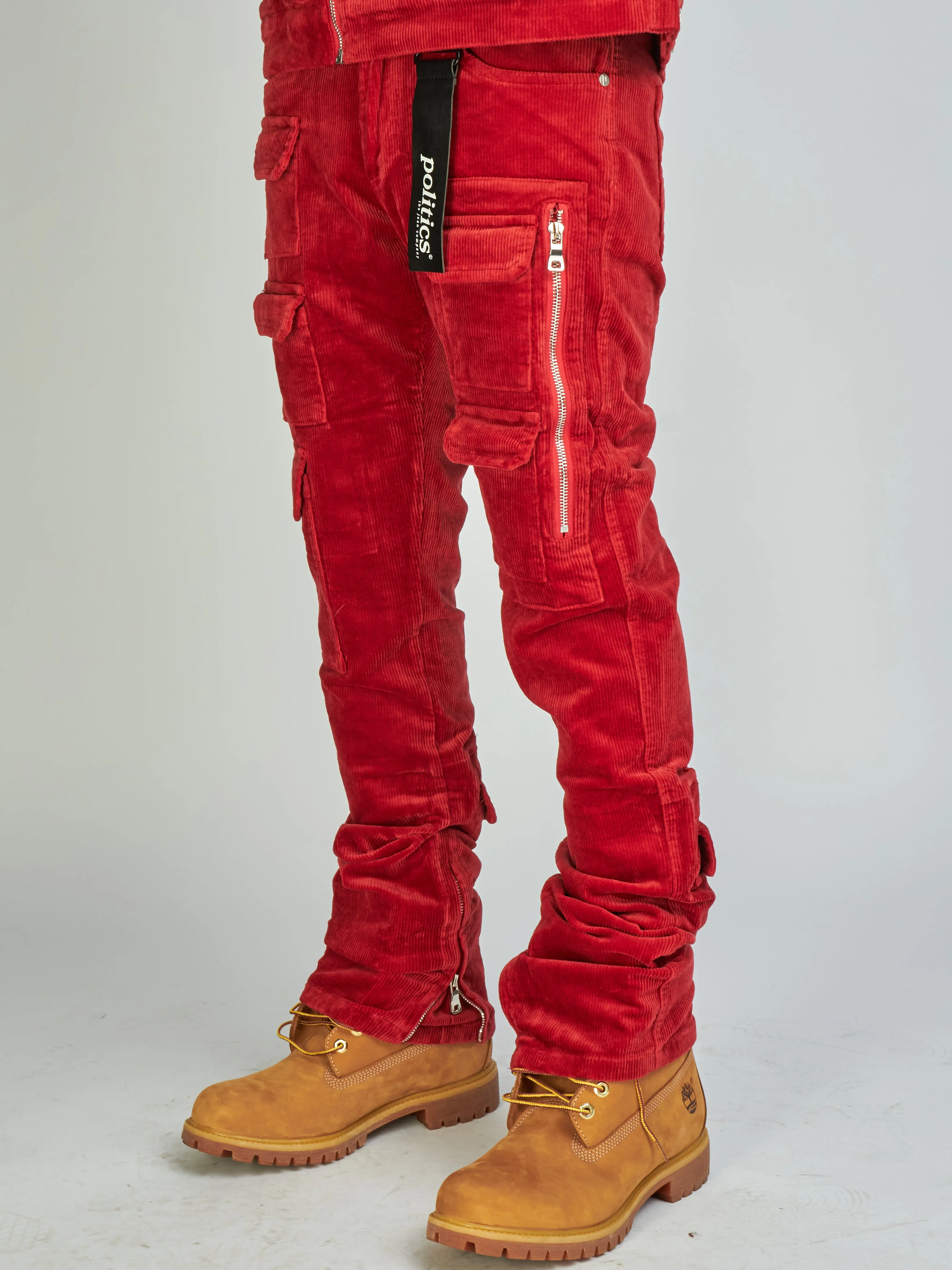 Politics Jeans - Murphy Corduroy Cargo - Red - 517