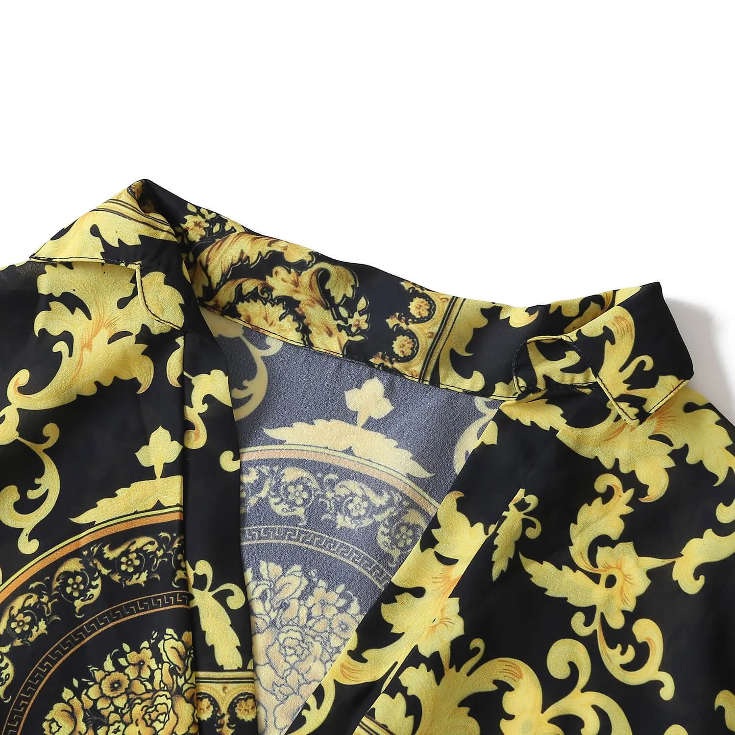 Print V Neck High Waist Bodycon Pants Sets
