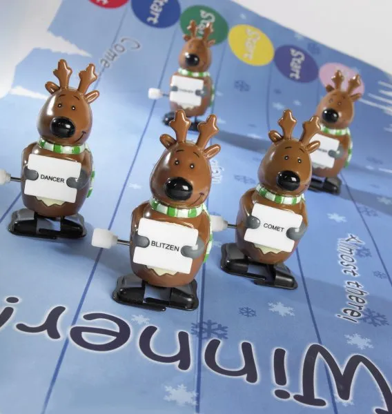Racing Reindeer Party Favor Popper Christmas Crackers
