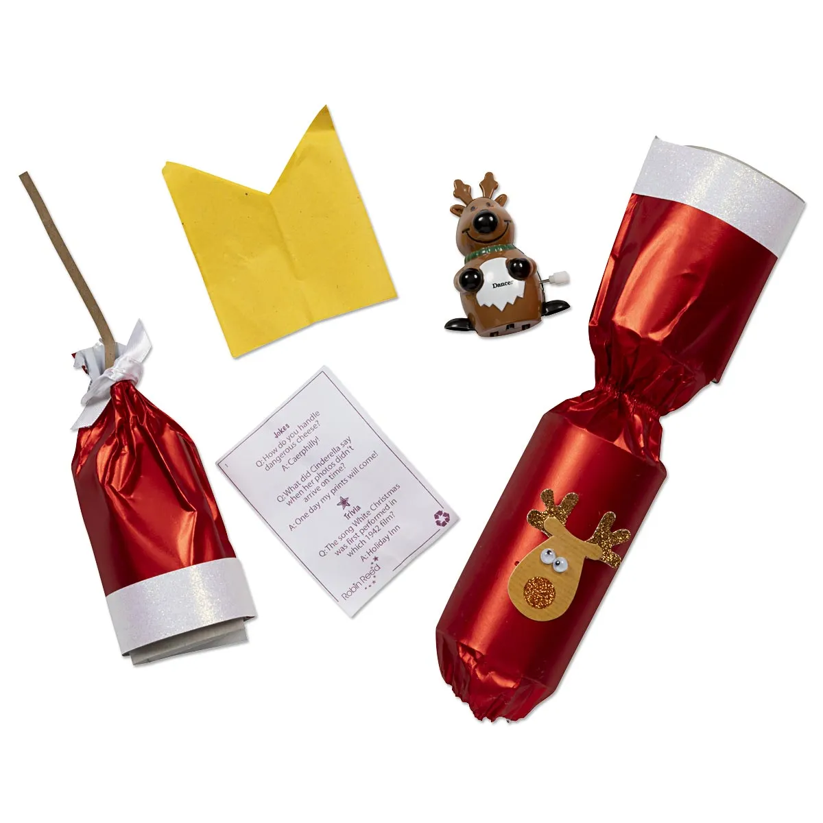 Racing Reindeer Party Favor Popper Christmas Crackers