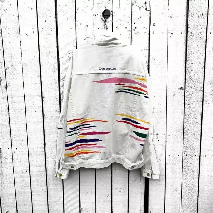 RAINBOW ZEBRA DENIM JACKET