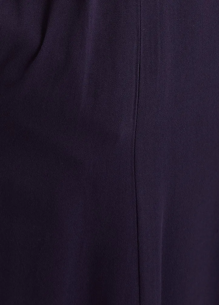 Rebecka Twill Long Sleeve Midi Shirt Dress Navy