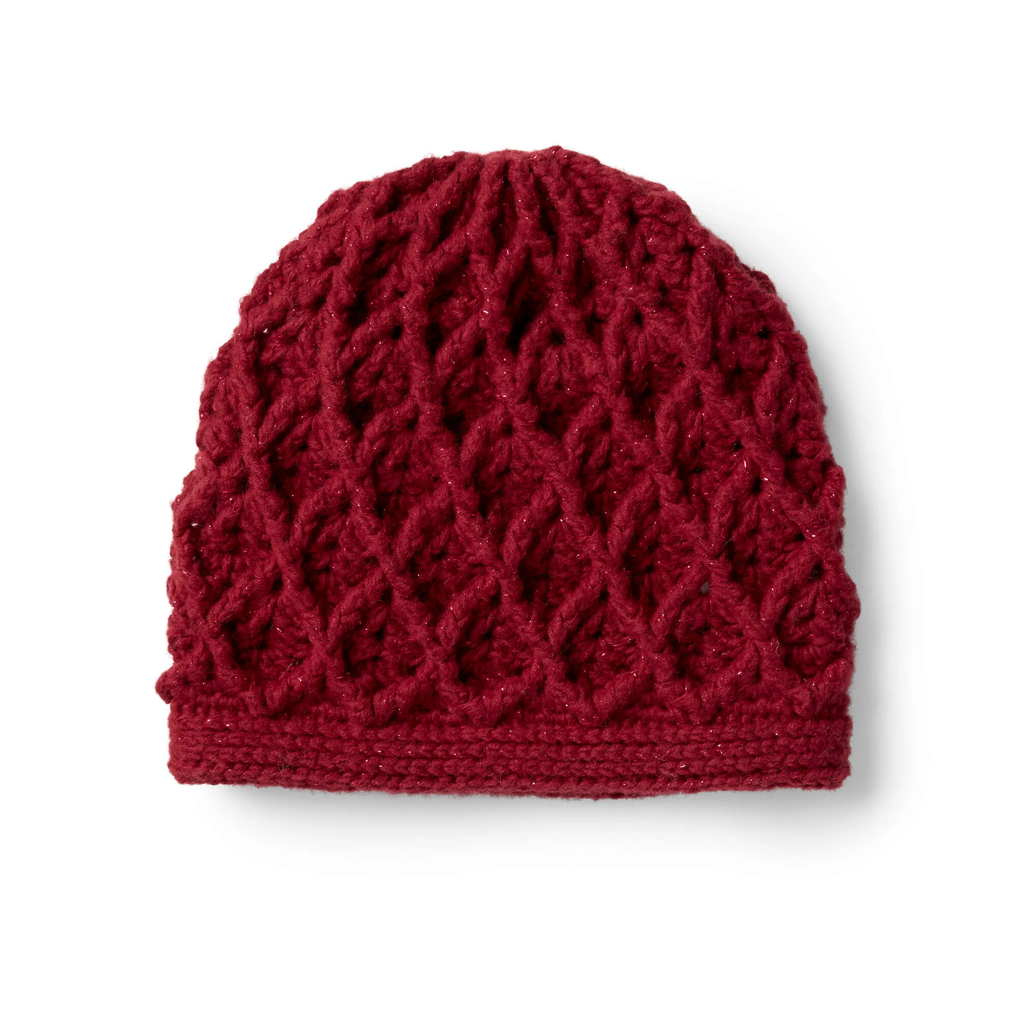 Red Heart Crochet Sparkle Hat
