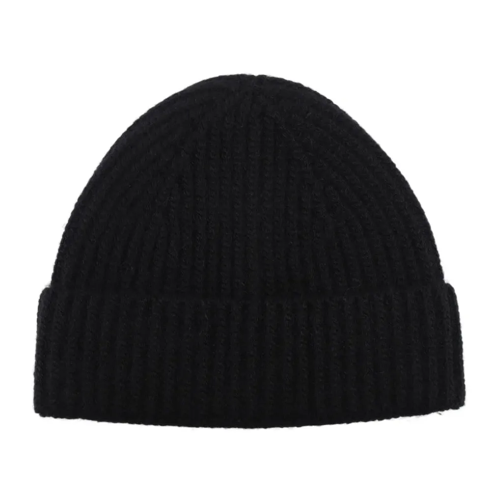 Rib Knit hat - Black
