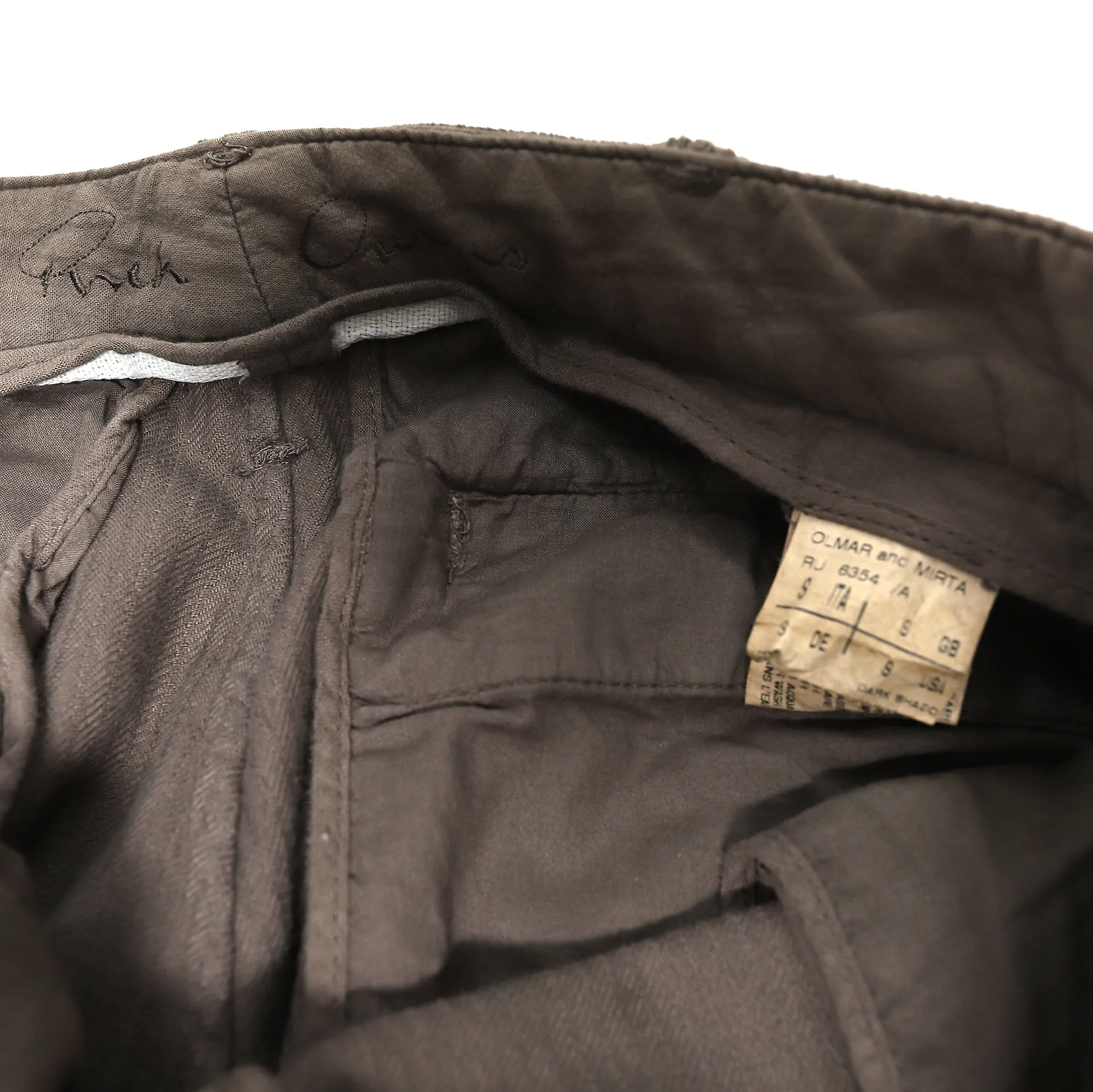 Rick Owens 2000s Brown Corduroy Pants