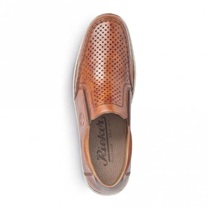 Rieker Mens Slip On Shoe Tan