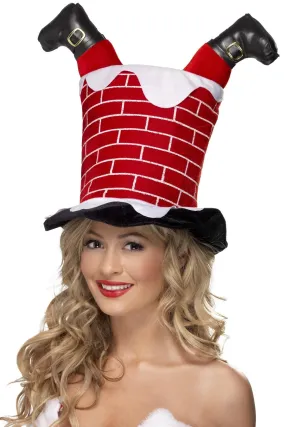 Santa Stuck in Chimney Hat