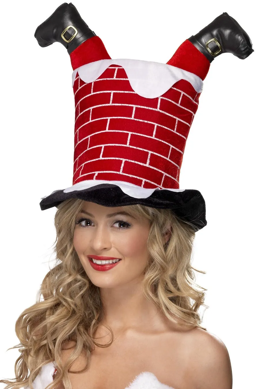 Santa Stuck in Chimney Hat