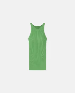 Savea - Ribbed-Knit Halterneck Top - Green