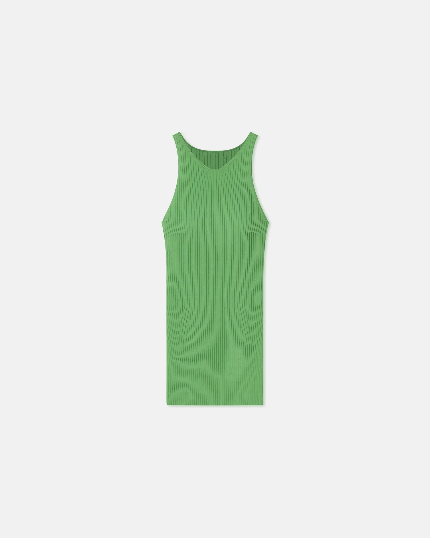 Savea - Ribbed-Knit Halterneck Top - Green