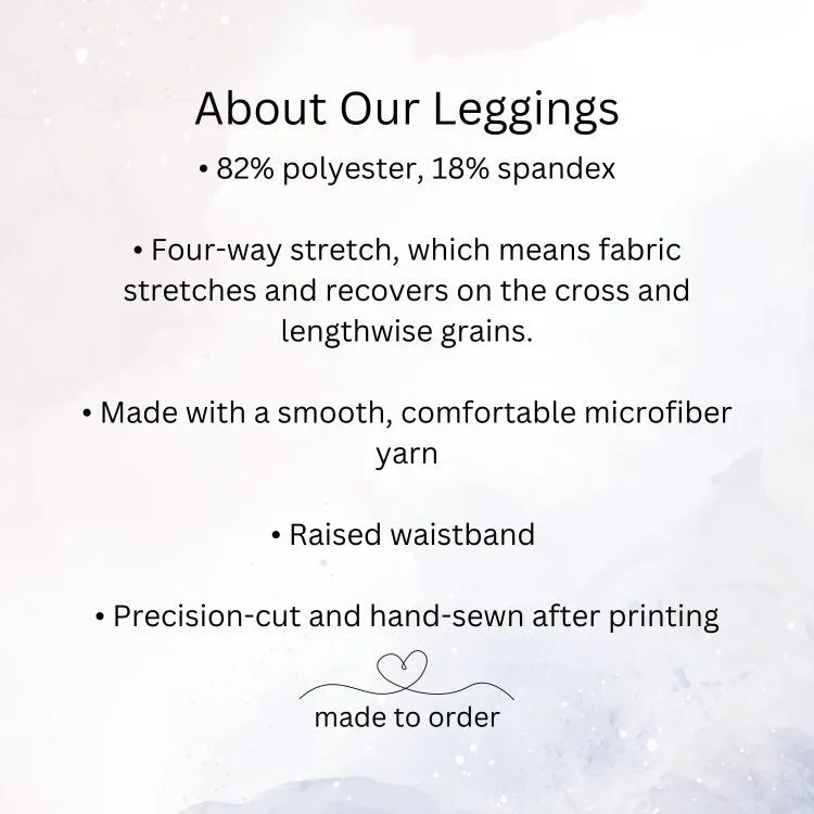 Scandinavian Forest Gray High Waist Leggings for Her
