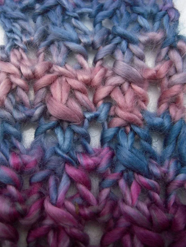 Shimmery Lace Cuff, Hairband, Knitting Pattern for DK Weight Handspun Yarn