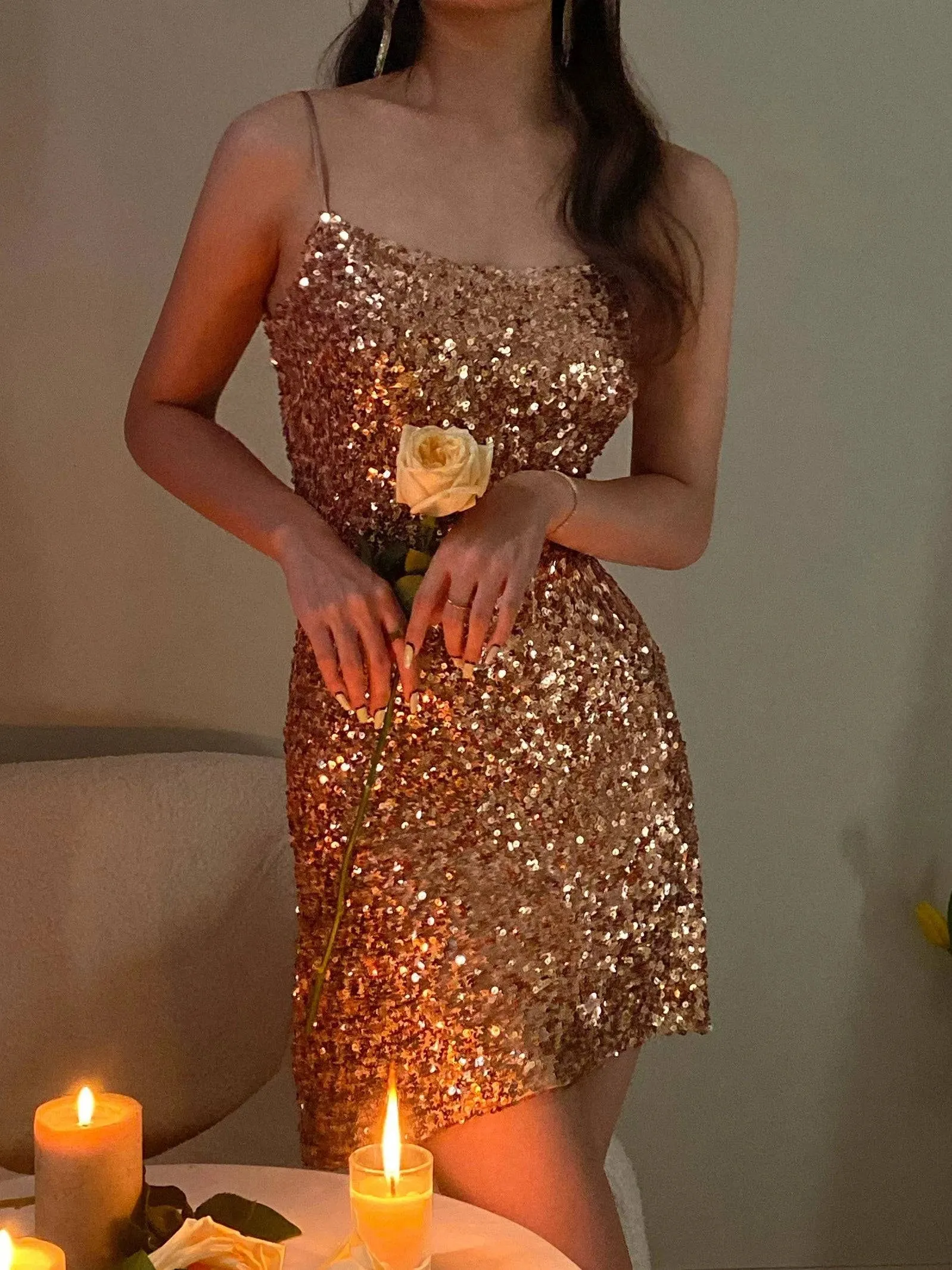 Shiya Golden Shimmer Dress