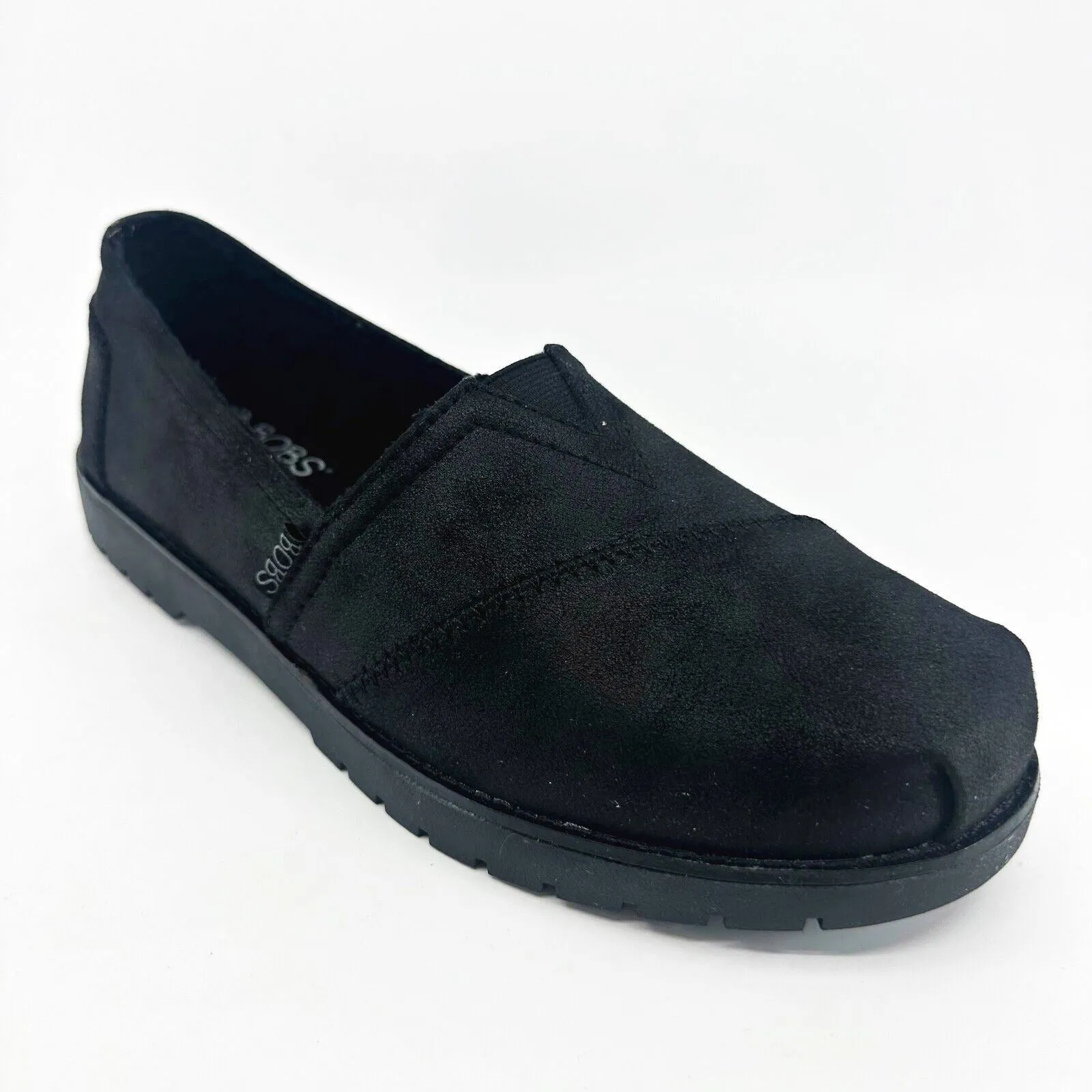 Skechers Bobs Chill Lugs Urban Spell Black Womens Memory Foam Comfort Shoes