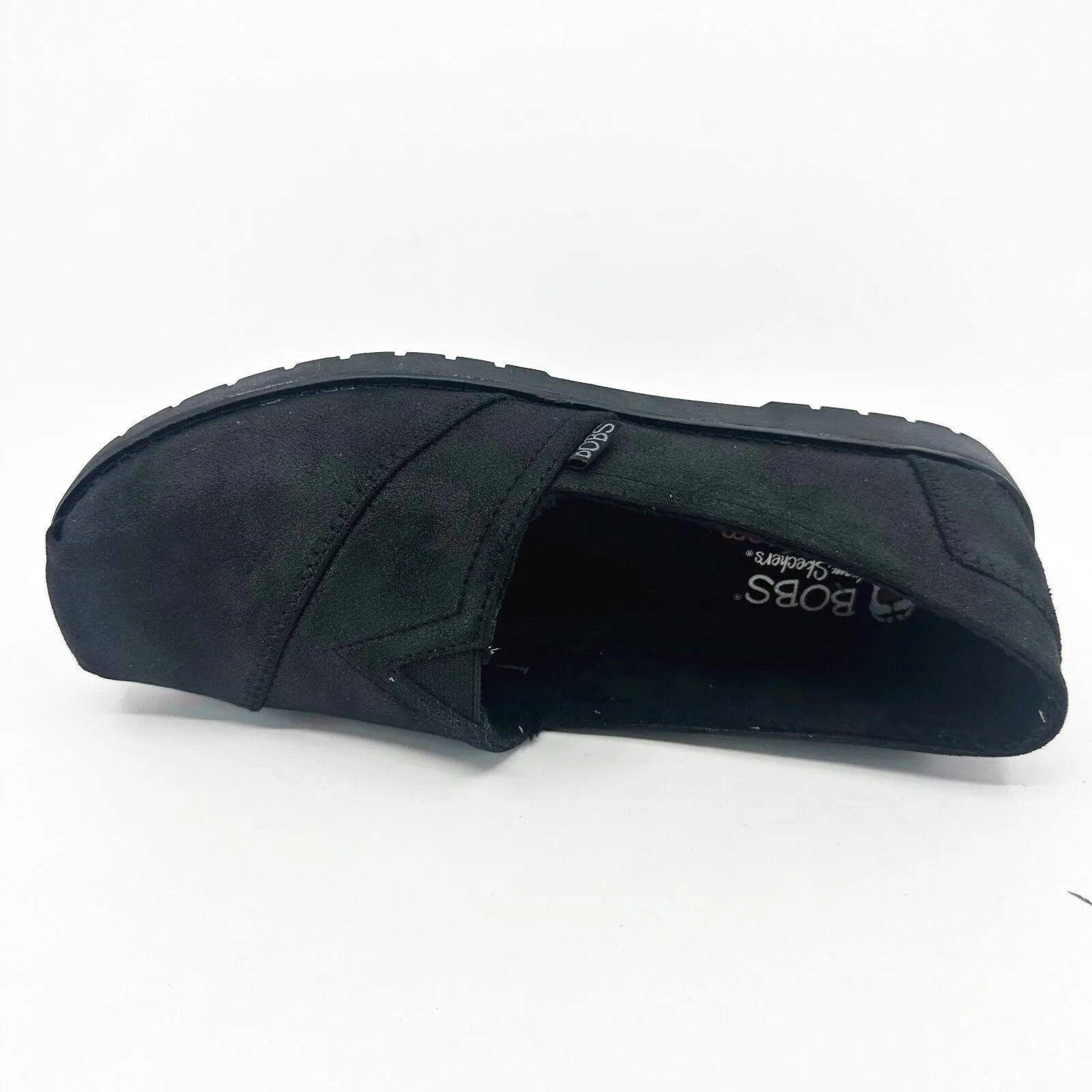 Skechers Bobs Chill Lugs Urban Spell Black Womens Memory Foam Comfort Shoes