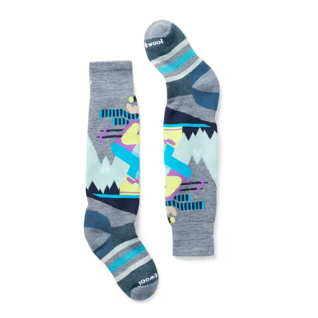 Smartwool Kids' Wintersport Full Cushion Mountain Moose Pattern Over The Calf Socks - Full Cushion