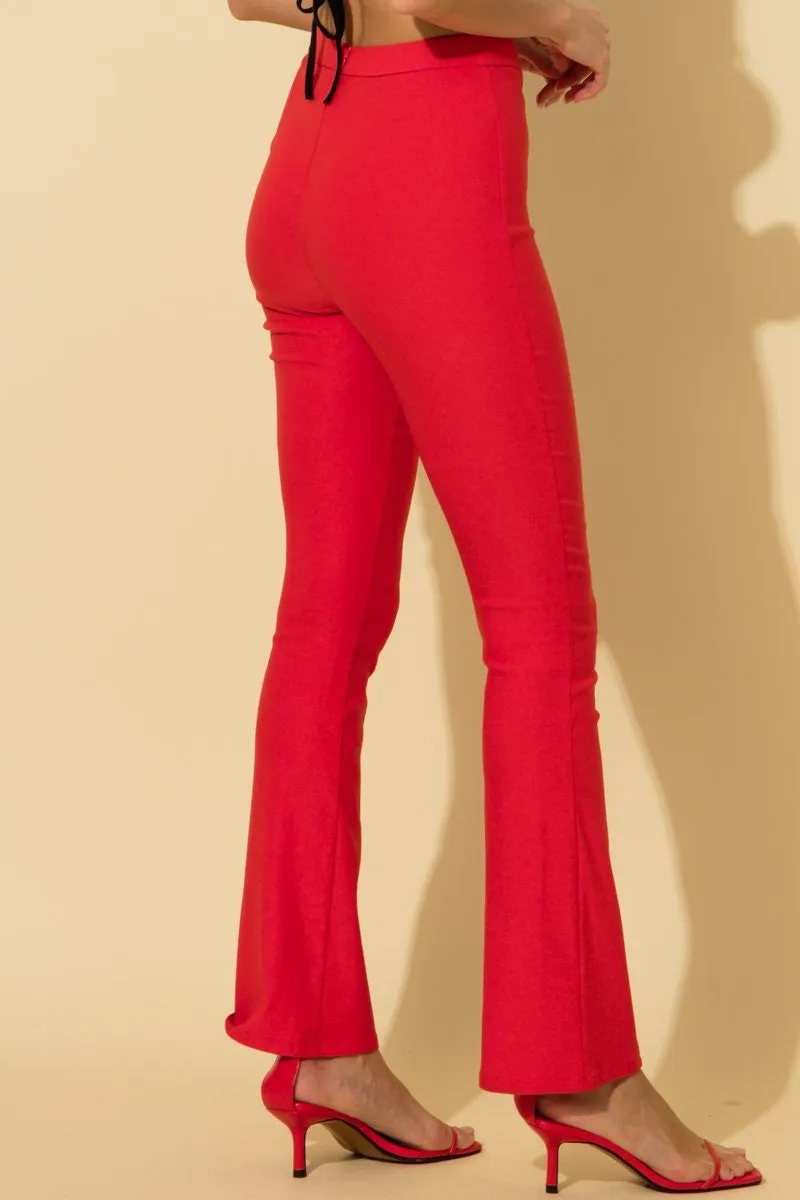 Stretch High Waist Flare Pants