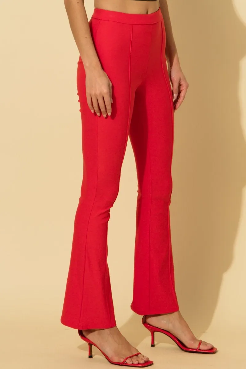 Stretch High Waist Flare Pants