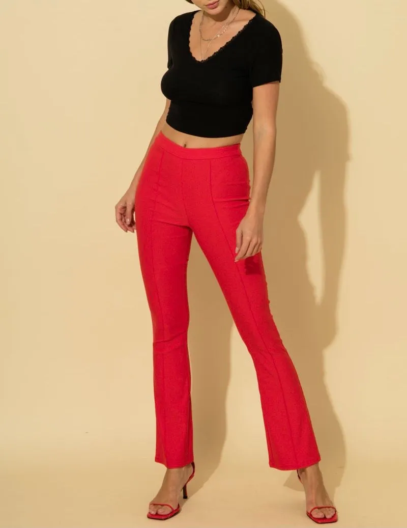 Stretch High Waist Flare Pants