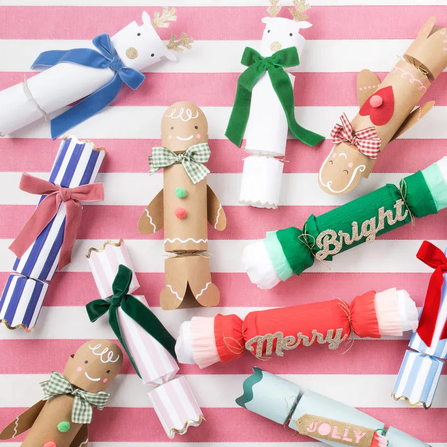 Stripe Velvet Bow Crackers (6 pack)