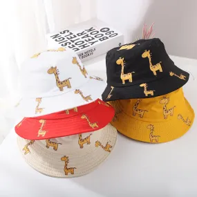 Summer 1-4Y Baby Sun Hat  Baby Sun Hats Anti-UV Giraffe Pattern Summer Boys Girls Kids Children Sun Fisherman Hats
