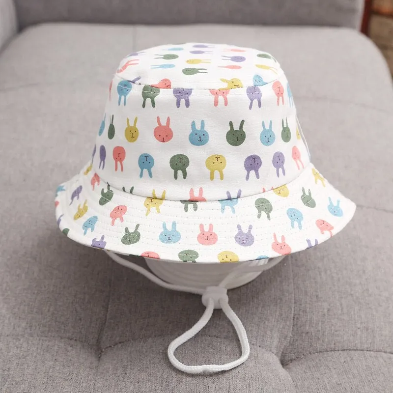 Summer Baby Sun Hat Children Outdoor Anti UV Protection Beach Caps Fishing Bucket Hats Kids Boy Girl Cartoon Fisherman Hat