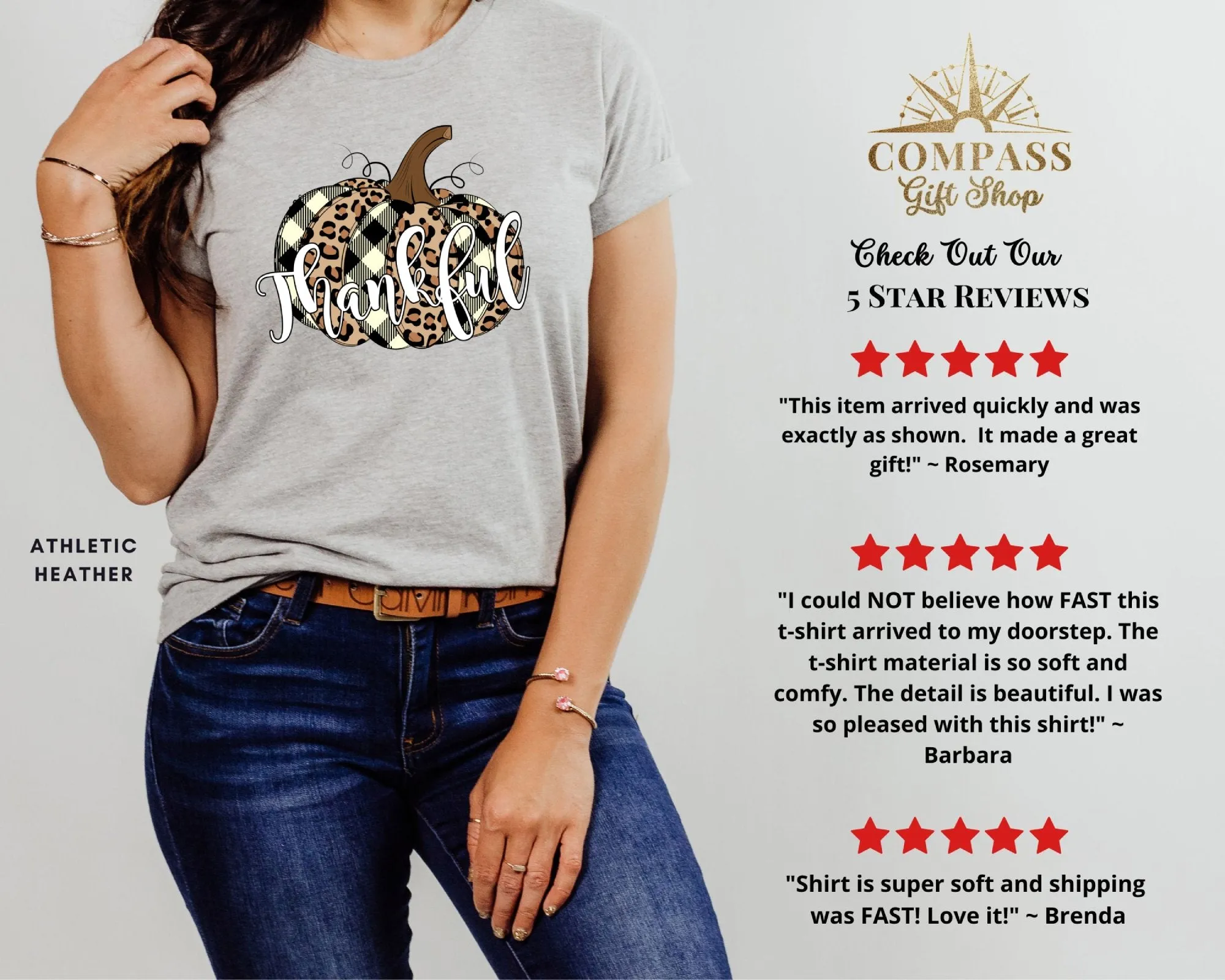 Thankful Cheetah Pumpkin Shirt, Tank, Sweatshirt & Matching Family Shirts. Perfect for a Fall or Thanksgiving Gift