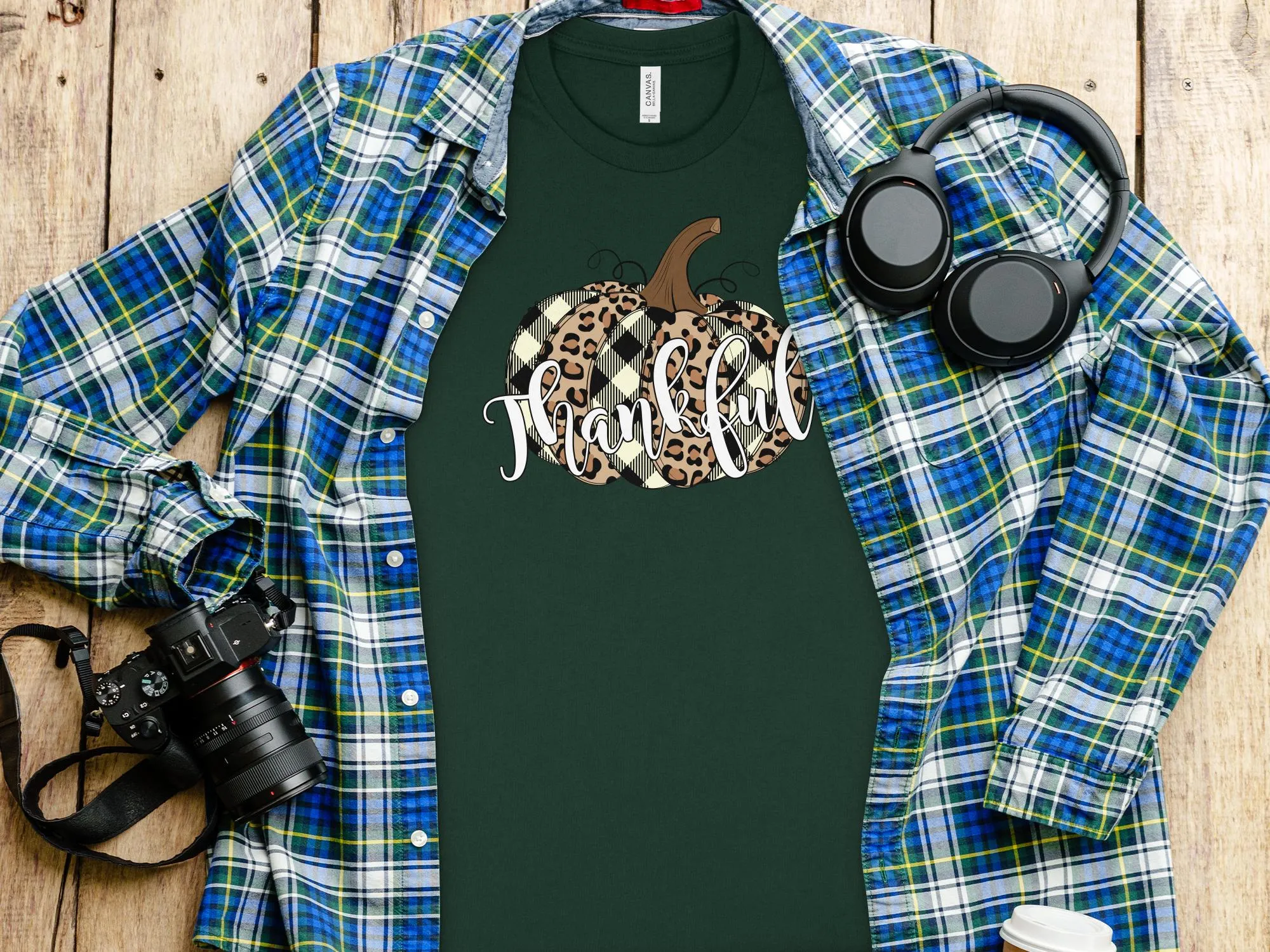 Thankful Cheetah Pumpkin Shirt, Tank, Sweatshirt & Matching Family Shirts. Perfect for a Fall or Thanksgiving Gift