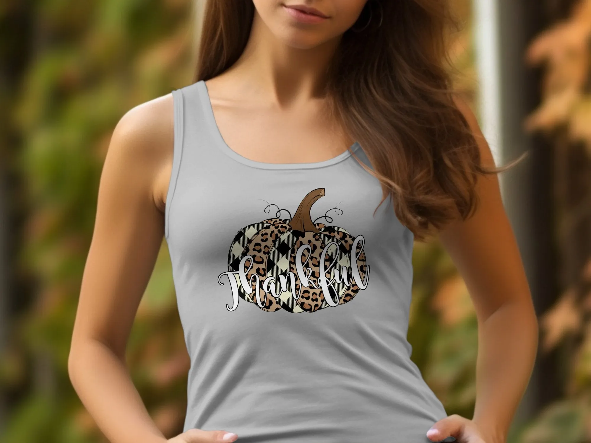Thankful Cheetah Pumpkin Shirt, Tank, Sweatshirt & Matching Family Shirts. Perfect for a Fall or Thanksgiving Gift
