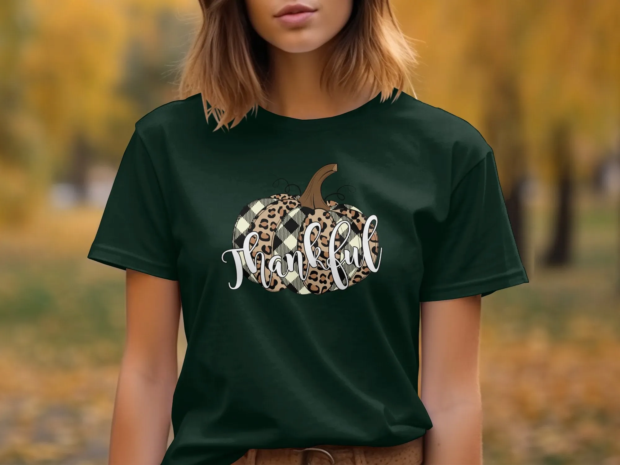 Thankful Cheetah Pumpkin Shirt, Tank, Sweatshirt & Matching Family Shirts. Perfect for a Fall or Thanksgiving Gift