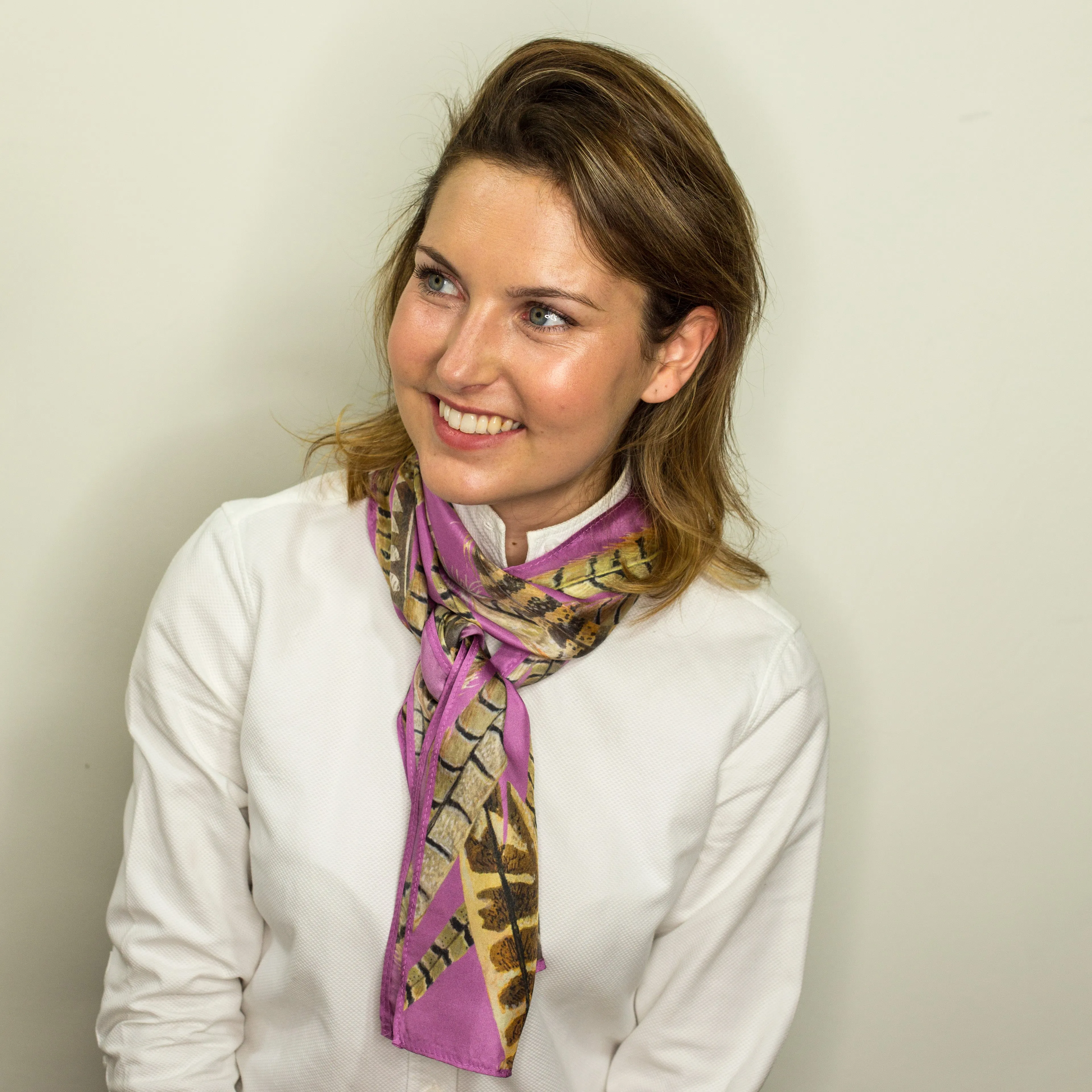 The Feather Skinny Scarf - Sainfoin Pink