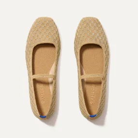 The Max Square Mary Jane - Golden Sun Basketweave