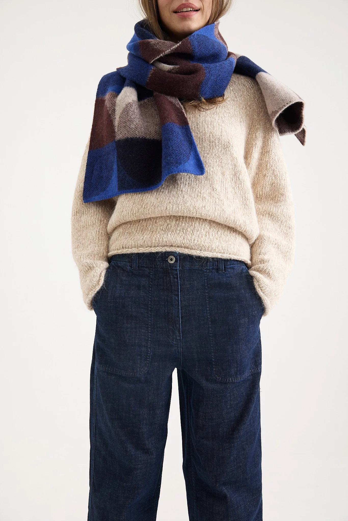 Toast - Colour Block Wool Scarf